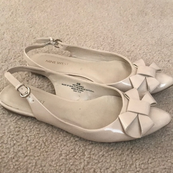 Nine West Bow Slingback Flats - Picture 2 of 3